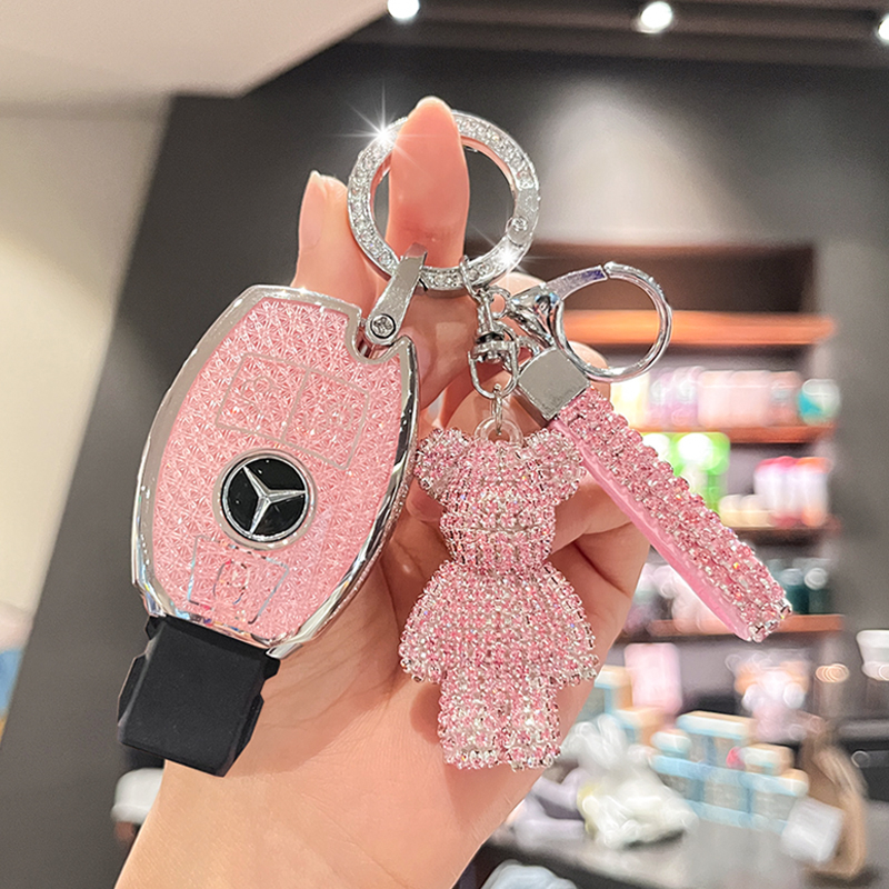 ห้างสรรพสินค้าเทรนด์ ! สําหรับ Mercedes-Benz 3 ปุ่มรถ Remote Key สําหรับ Mercedes-Benz ACES GLA GLB GLC GLE GLS G AMG ออกแบบใหม่ฝาครอบพวงกุญแจ