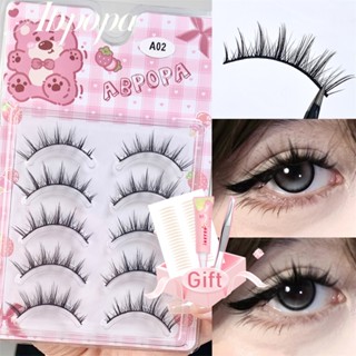 Abpopa A02 การ์ตูน Fairy Curly ขนตาปลอม (ของขวัญฟรี : กาว+แห…