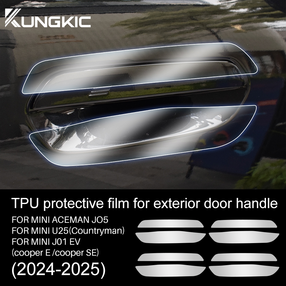 Tpu รถประตู Handle Protector ฟิล์มประตูชามป้องกันฟิล์มสําหรับ MINI Countryman U25 Cooper J01 J05 อุปกรณ์เสริมภายนอก