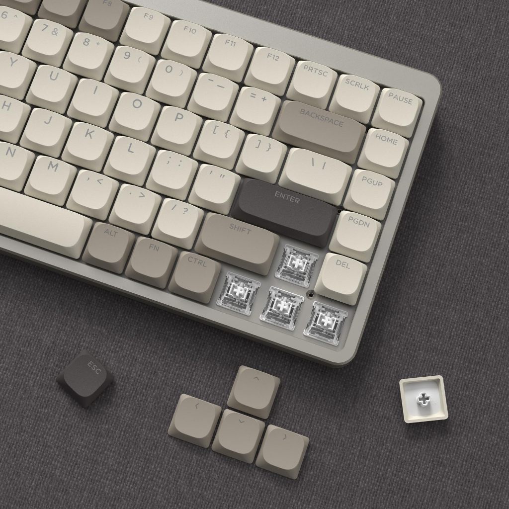 Voier Low Profile 140 คีย์สีกากี Keycaps RGB Backlit Shine ผ่าน PBT Double Shot Key Caps ชุด ราคา ถูกที่สุด ดีลบีเคเค แกลเลอรีภาพที่ 3