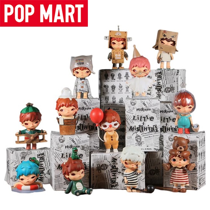 ของแท้ POPMART Hirono Little Mischief Series Make Bad แยกตัว Hirono V2 ยกกล่อง Pop Mart Blind Box
