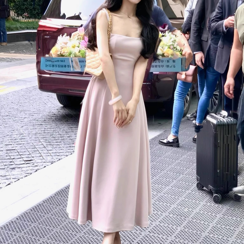 Bgteever Vintage Slim เอวผู้หญิง A-line Dress ฤดูร้อน Elegant แขนกุดชุดปาร์ตี้หญิง