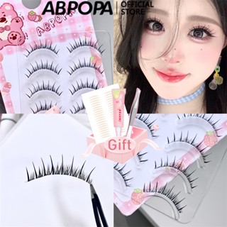 Abpopa ขนตาปลอม งอนเป็นธรรมชาติ รูปปีศาจน้อย ห้าคู่ B01