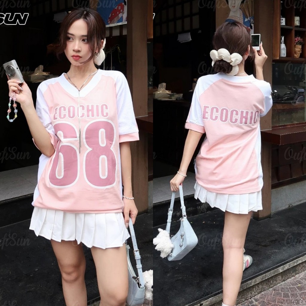 เสื้อยืดผู้หญิงสไตล์เกาหลี NO.68 เสื้อกีฬา Unisex Oversize หลวมเสื้อยืด Streetwear สําหรับผู้ชายและผู้หญิง Hot Trend 2024