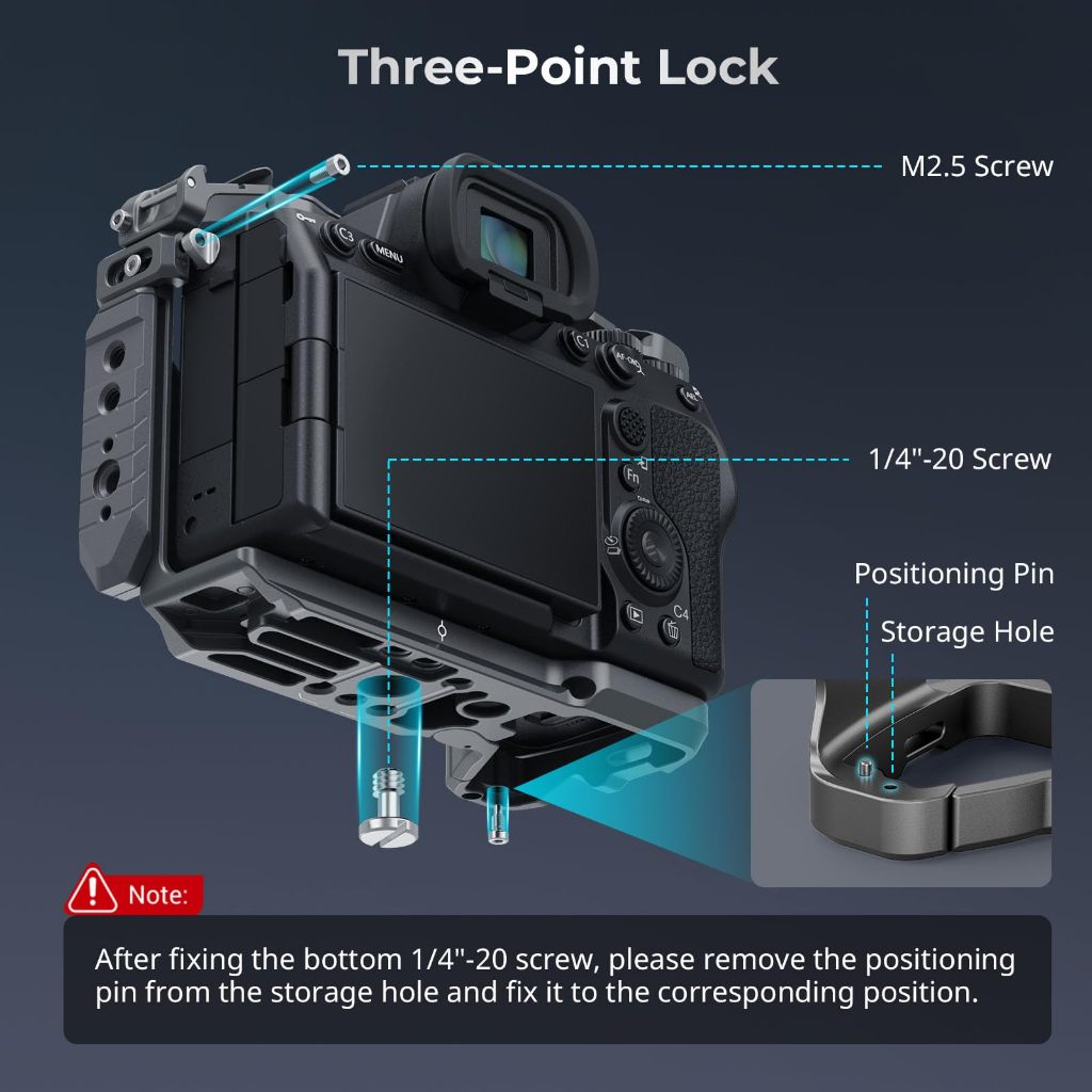 Smallrig HawkLock กรงแบบปลดเร็วสําหรับ Sony Alpha 7R V / Alpha 7 IV / Alpha 7S III / Alpha 1 / Alpha 7R IV 4481