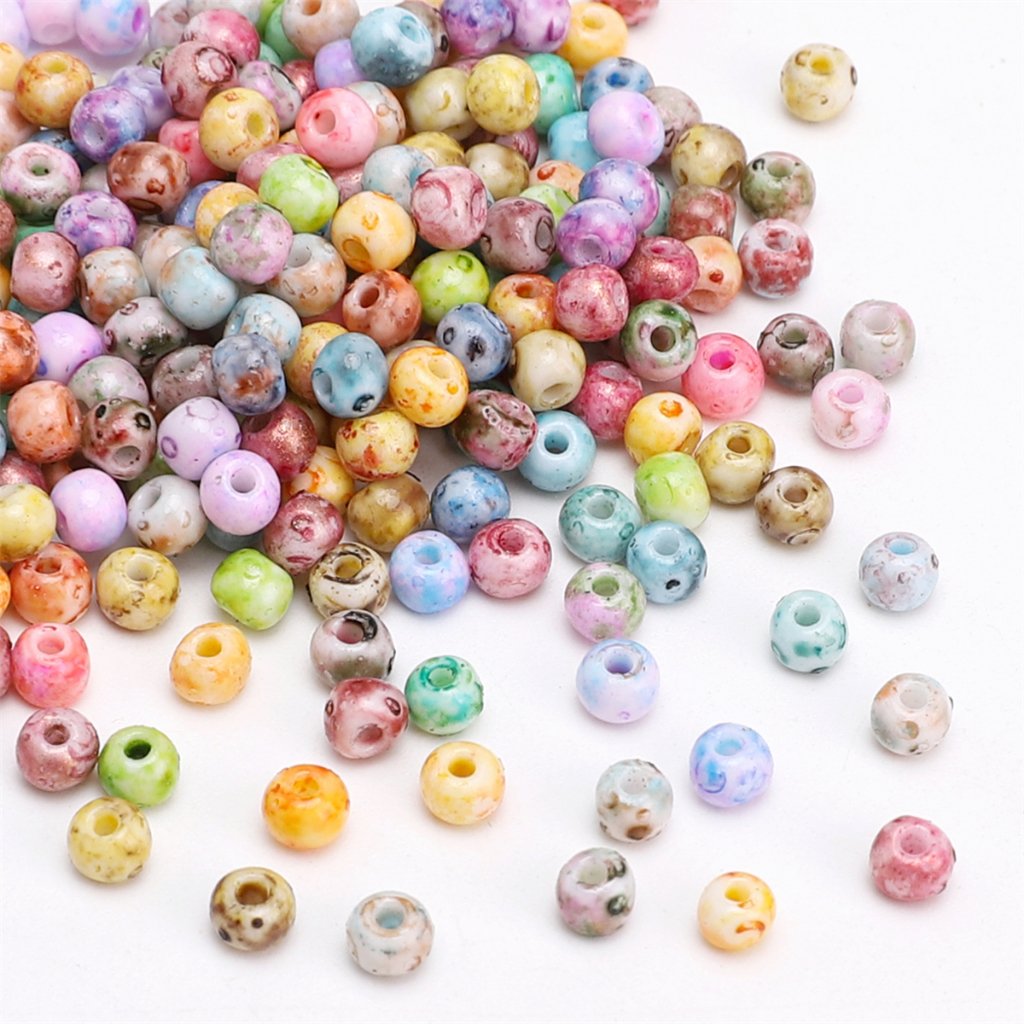 [3 มม.] Picasso Series ลูกปัดข้าวสีทึบลูกปัดแก้วคุณภาพสูงสุดลูกปัดข้าว DIY ทําด้วยมือเครื่องประดับวัสดุ