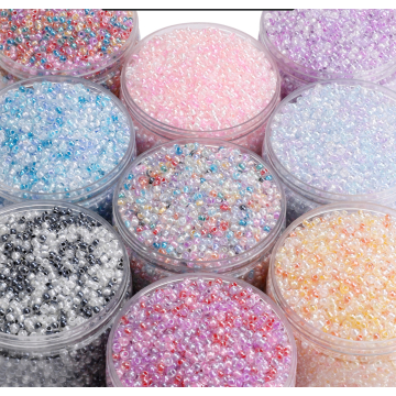 [4 มม.] โปร่งใสที่มีสีสันแกนข้าวลูกปัดแก้วคริสตัลข้าวลูกปัดซุปเปอร์คุณภาพสูงแก้วลูกปัดกลมขนาดเล็ก ทําเอง ทําด้วยมือ