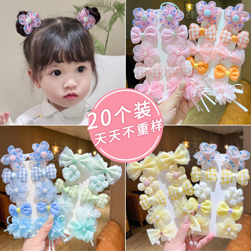 10ชิ้น/เซ็ตใหม่เจ้าหญิงนางฟ้าโบว์กิ๊บผ้าดอกไม้กิ๊บอุปกรณ์ผมเด็ก