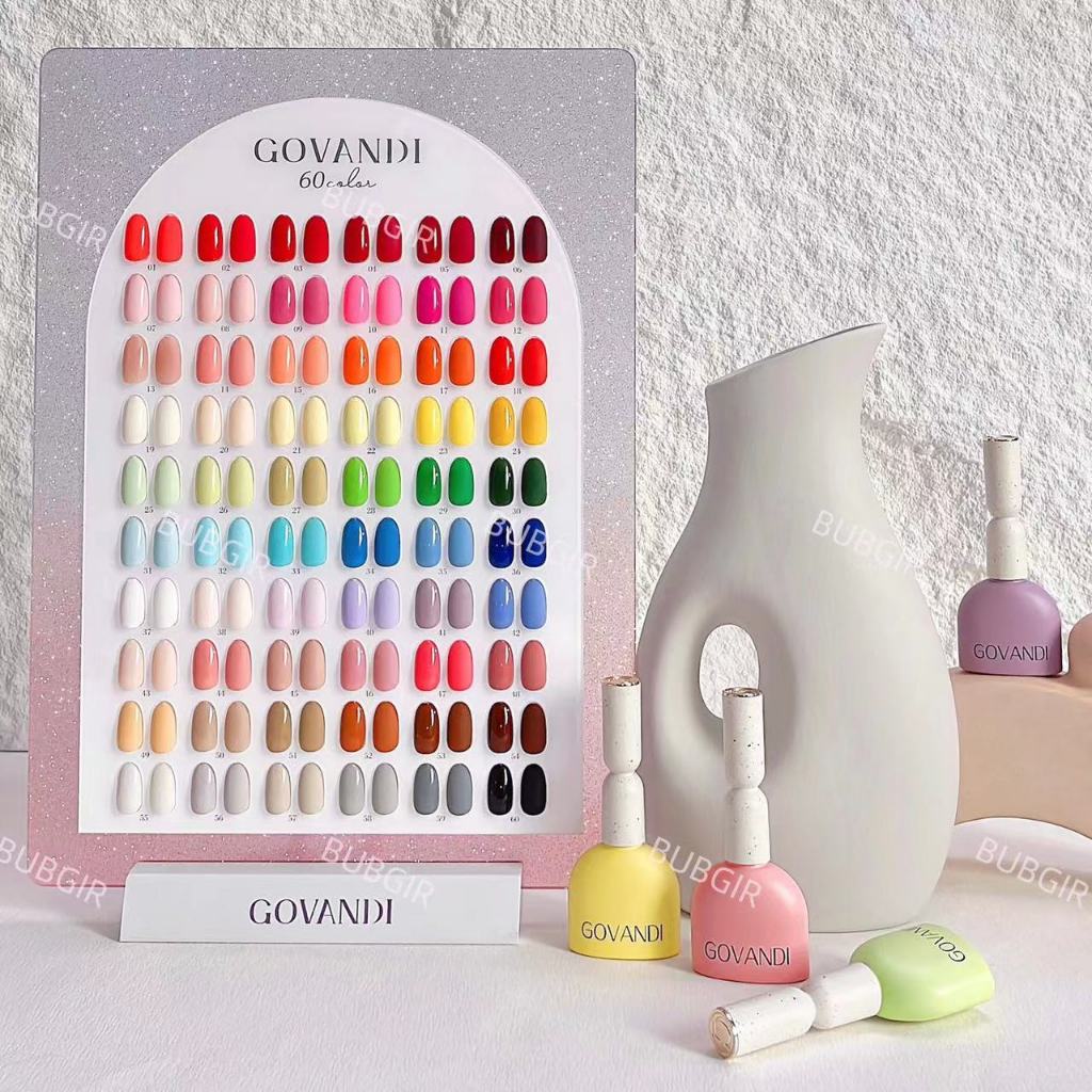 【พร้อมส่ง】 GOVANDI 60สี / Danny Coll เซ็ทสีเจล 64สี   โทนสีพื้น เซตยาทาเล็บ แถมชาร์ตสำเร็จรูป