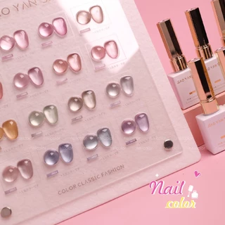 【พร้อมส่ง】JYS 16สี (JIAO YAN SHE) สีเจลแคทอาย/ สีลูกแก้ว แถมชาร์ทอะคริลิคสำเร็จรูป แม่เหล็ก เอฟเฟกต์มันเงามาก