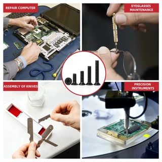 หนึ่งชุด 250 ชิ้น Countersunk แบนหัว Phillips สกรูชุด, M2 M2.5 M3 มินิสลักเกลียวเหล็กสําหรับคอมพิวเตอร์และแล็ปท็อปซ่อม