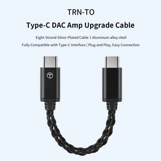 Trn TO Typr-C DAC Amp อัพเกรดสายเคเบิลสายเคเบิลสายเคเบิลที่แปดมาตรฐานฟังก์ชั่นไมโครโฟน