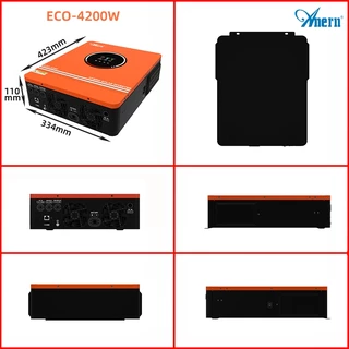 Anern 4.2KW/3KW/3.2KVA อินเวอร์เตอร์ไฮบริด off-grid MPPT อินเวอร์เตอร์พลังงานแสงอาทิตย์ 24V อินเวอร์เตอร์ 220VAC/230VAC Pure Sine Wave พลังงานแสงอาทิตย์ Dc to Ac Converter