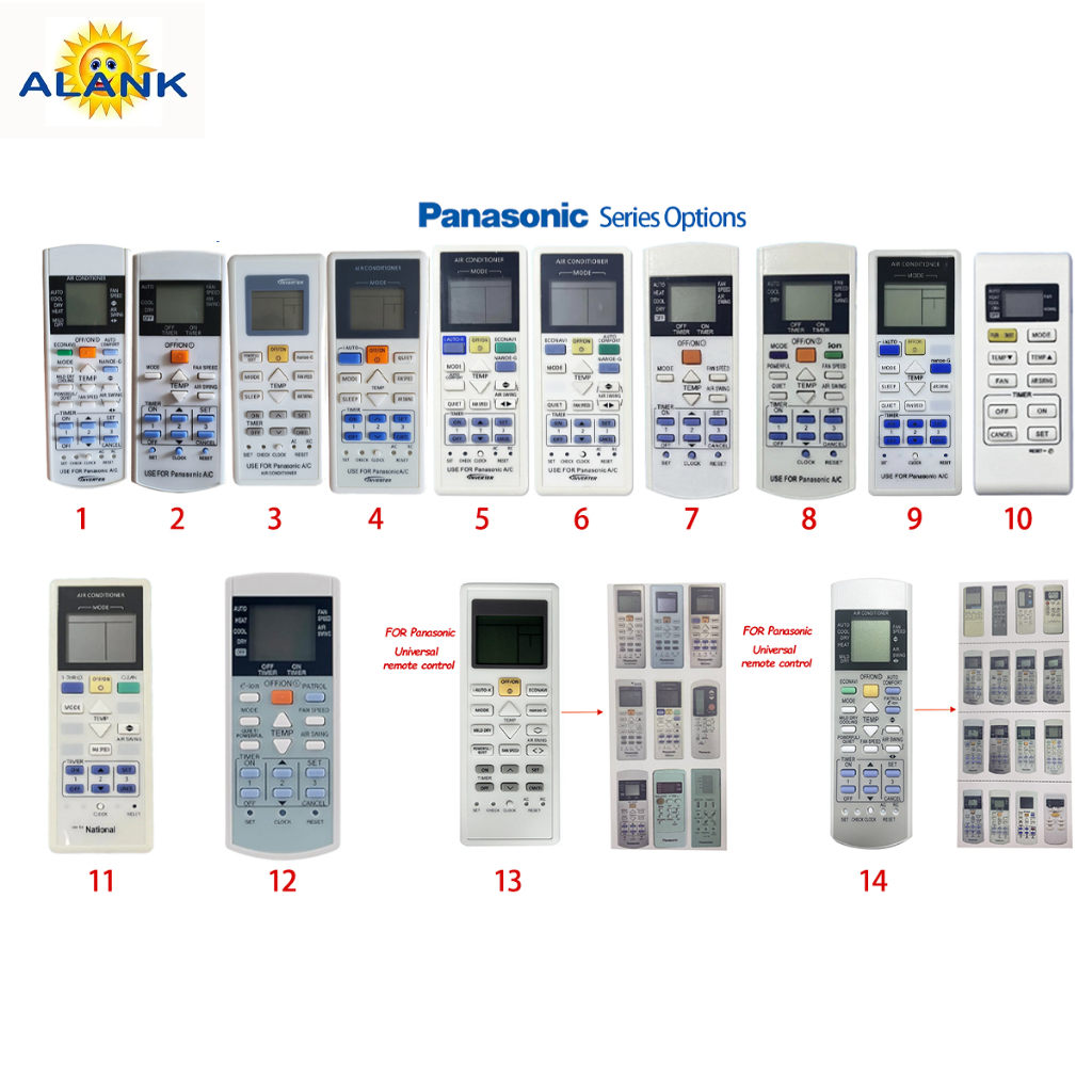 รีโมทสากล remote รีโมทแอร์ Panasonic รีโมท Series ประเภทสากล ประเภทสากล Panasonic
