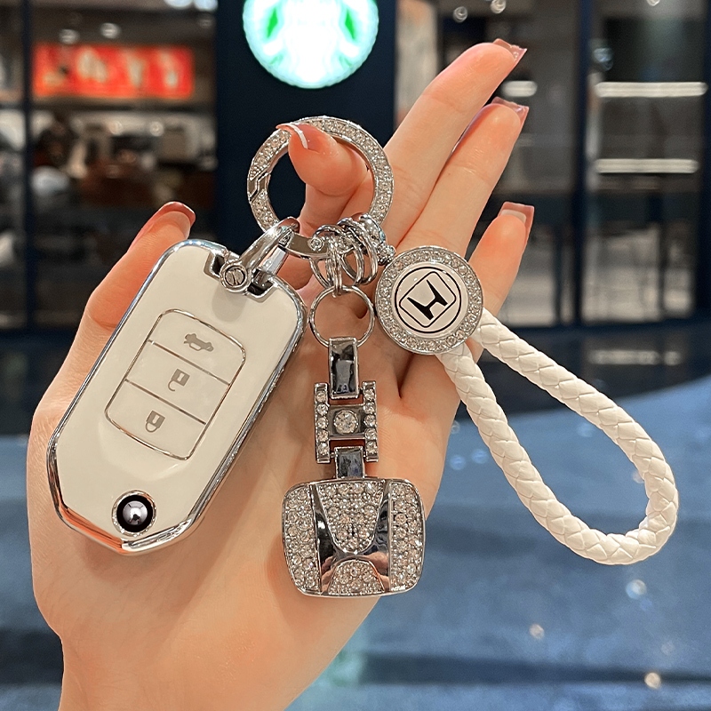 สําหรับ Honda ออกแบบใหม่ 2/3 ปุ่ม TPU รถ Remote Key สําหรับ Honda City/CRV/Accord/XRV/Jazz/ Jazz GK 2019/Civic FB 2014/BRV/HRV ฝาครอบอุปกรณ์เสริม