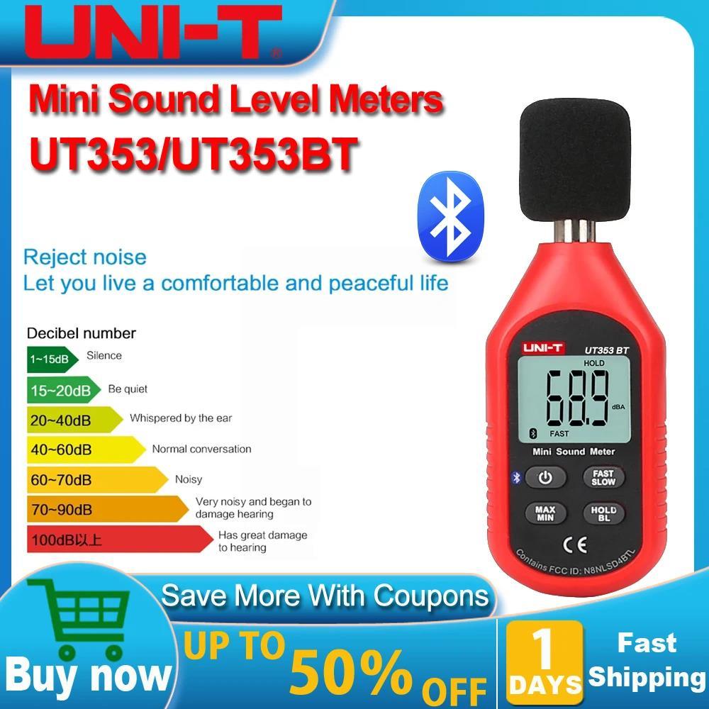 UNI-T UT353 Noise db Meter UT353BT Mini Audio เครื่องวัดระดับเสียง Decibel Monitor
