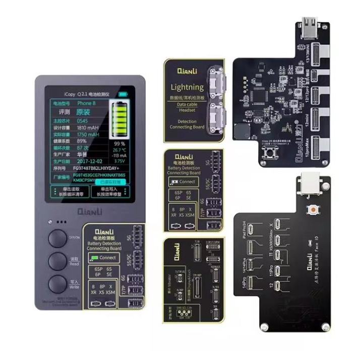 Qianli iCopy Plus 2.2 LCD Board Face แบตเตอรี่สําหรับ iPhone X XR XSMAX 11 12 13 14 Pro Max Ture Ton