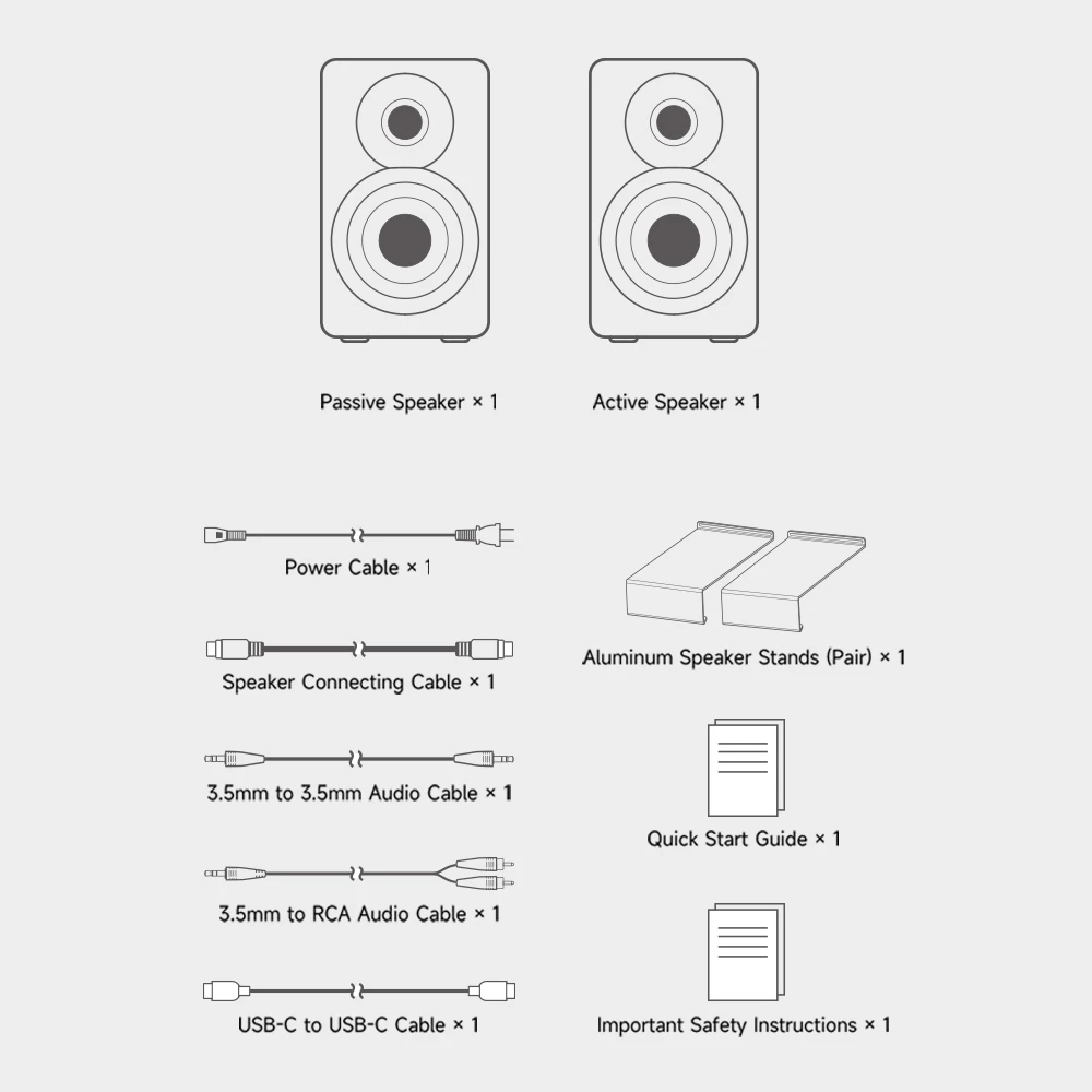Edifier M60 ลำโพงตั้งโต๊ะ 2.0 ขนาดกะทัดรัด, การรับรอง Hi-Res Audio และ Hi-Res Audio Wireless, กำลังขับออกทั้งหมด 66W (RMS), อินพุตบลูทูธ 5.3, USB-C, และ AUX, แผงควบคุมแบบสัมผัส, รวมขาตั้งลำโพง, รองรับแอป thumbnail 9