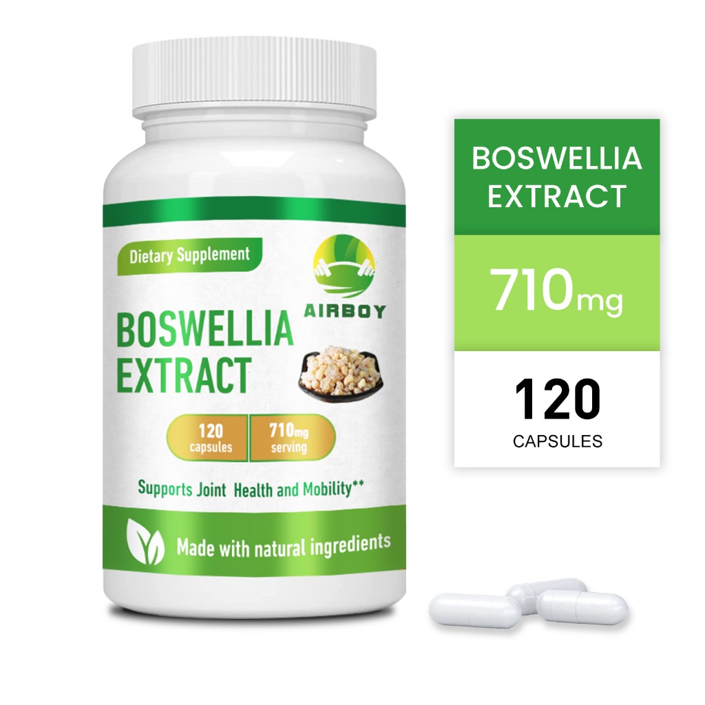 Airboy BOSWELLIA EXTRACT,30/60/120 แคปซูล,บรรเทาอาการปวดข้อ,ปรับปรุงการทํางานของข้อต่อ,ทําให้เกิดการไหลเวียนโลหิต