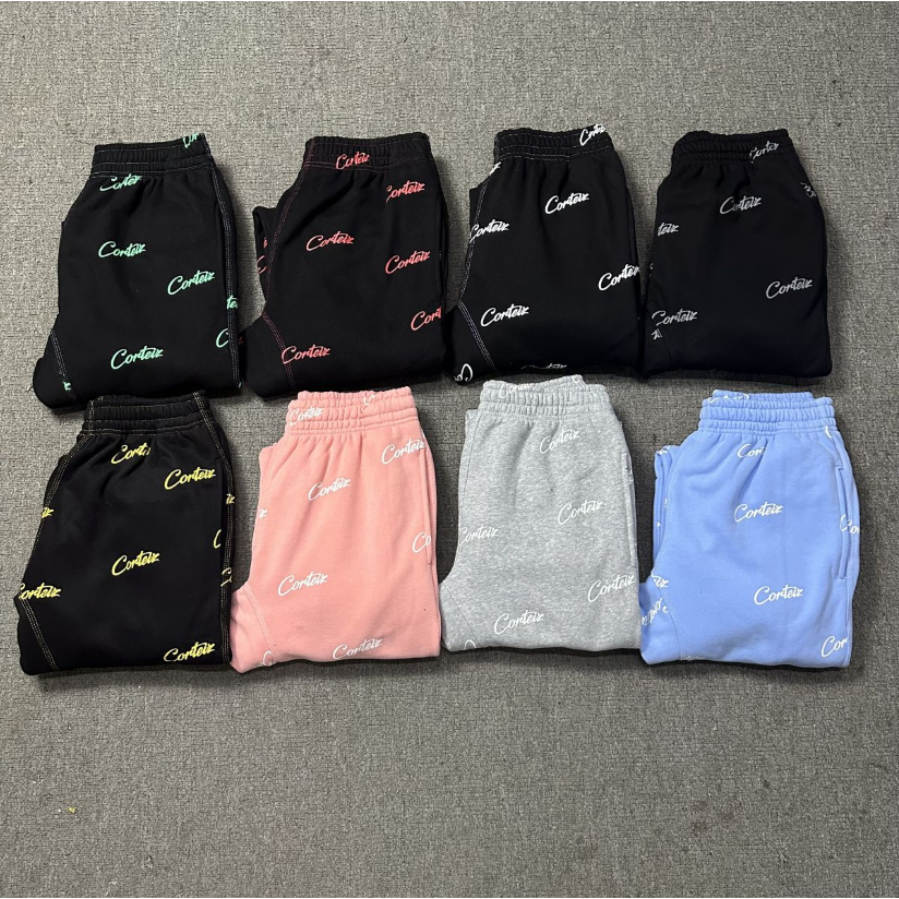 ใหม่แฟชั่นcorteiz พิมพ์ Unisex Casual หลวม Sweatpants กางเกง