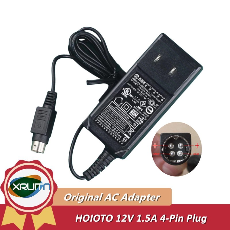 Hoioto อะแดปเตอร์สลับ AC 12V 1.5A 18W EC1008 สําหรับ Hikvision Video Recorder แหล่งจ่ายไฟ ADS-25FSG-12 12018GPG ADS-26FSG-12 12018EPCU/EPC