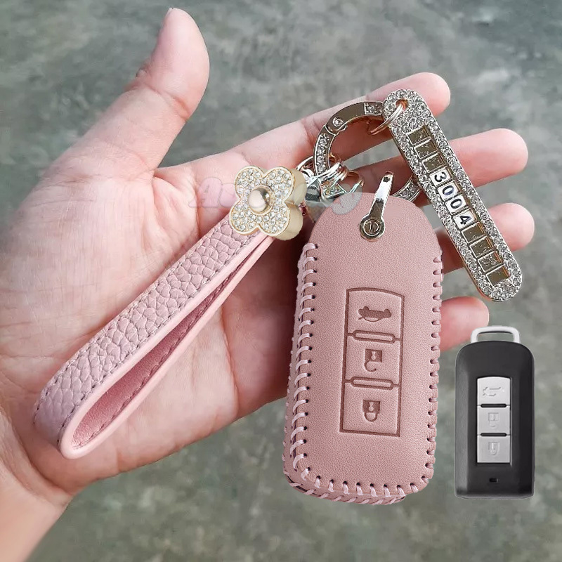 เคสกุญแจรีโมตรถยนต์ แบบหนัง สําหรับ Mitsubishi 3 Asx Montero GLS Mirage GLS Xpander GLS Strada GLS Outlander Triton Colt Lancer Grandis Pajero Sport Eclipse