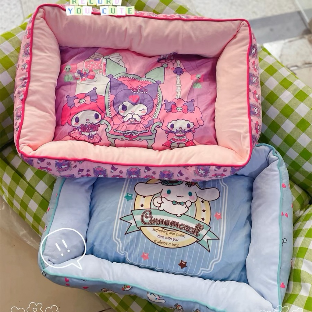 เตียงสุนัข เตียงสุนัขขนาด  ที่นอนแมว ที่นอนสัตว์เลี้ยง เบาะแมว เบาะสุนัข Pet Bed Mat Cat Bed นุ่มสบาย พื้นกันลื่นด้านล่าง ซักได้