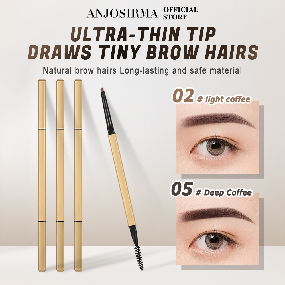 ดินสอเขียนคิ้ว แต่งหน้า ดูเป็นธรรมชาติ ติดทนนาน ไม่ซีดจาง ดินสอเขียนคิ้ว 5 สี กันน้ำ