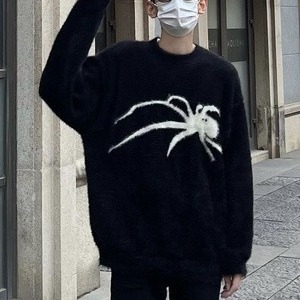 Spider รูปแบบเสื้อกันหนาวผู้ชายฤดูใบไม้ร่วงฤดูหนาว High Street ความอบอุ่น Ruffian หล่อ High-End เสื้