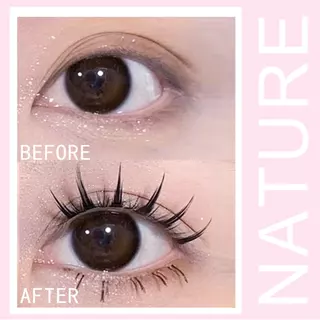 Abpopa M09 ขนตาปลอมปีศาจน้อย (ของแถม :กาว+แหนบ+เทปตาสองชั้น) Transparent Soft C Curly 5 คู่