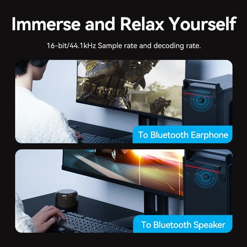 Vention Bluetooth 6.0 5.4 5.3 5.0 Receiver Wireless USB Device Dongle for PC Keyboard Mouse Earphone Switch Headset Audio Windows 11 10 Connector Multiple USB Bluetooth Adapter thumbnail 5
