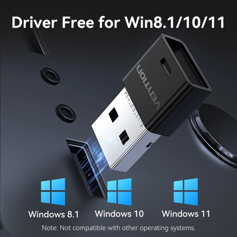 Vention Bluetooth 6.0 5.4 5.3 5.0 Receiver Wireless USB Device Dongle for PC Keyboard Mouse Earphone Switch Headset Audio Windows 11 10 Connector Multiple USB Bluetooth Adapter thumbnail 4
