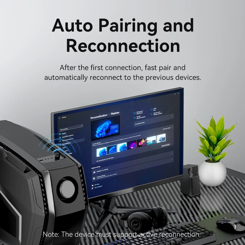 Vention Bluetooth 6.0 5.4 5.3 5.0 Receiver Wireless USB Device Dongle for PC Keyboard Mouse Earphone Switch Headset Audio Windows 11 10 Connector Multiple USB Bluetooth Adapter thumbnail 7