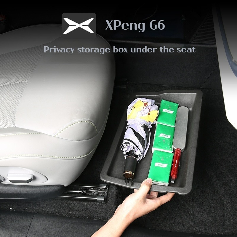 เหมาะสำหรับอุปกรณ์เสริมการปรับเปลี่ยนกล่องเก็บของใต้เบาะ Xpeng G6