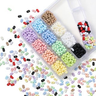 100 เม็ดข้าวสีเม็ดถั่วเม็ดลูกปัด DIY ลูกปัดเครื่องประดับวัสด…