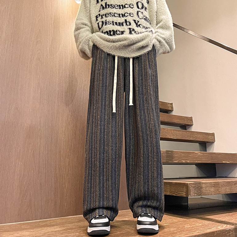 Asrv ฤดูใบไม้ร่วงอเมริกันผู้ชายและผู้หญิงกางเกงลําลองตรงเมยาร์ดสีเดรปกางเกงลาย