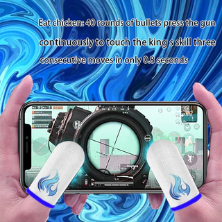 Hy ถุงนิ้วสําหรับเล่นเกมนิ้วมือ SleeveFinger Cover Breathable เกมคอนโทรลเลอร์นิ้วมือสําหรับ Pubg เหงื่อ Non-Scratch หน้าจอสัมผัส Gaming Thumb ถุงมือ