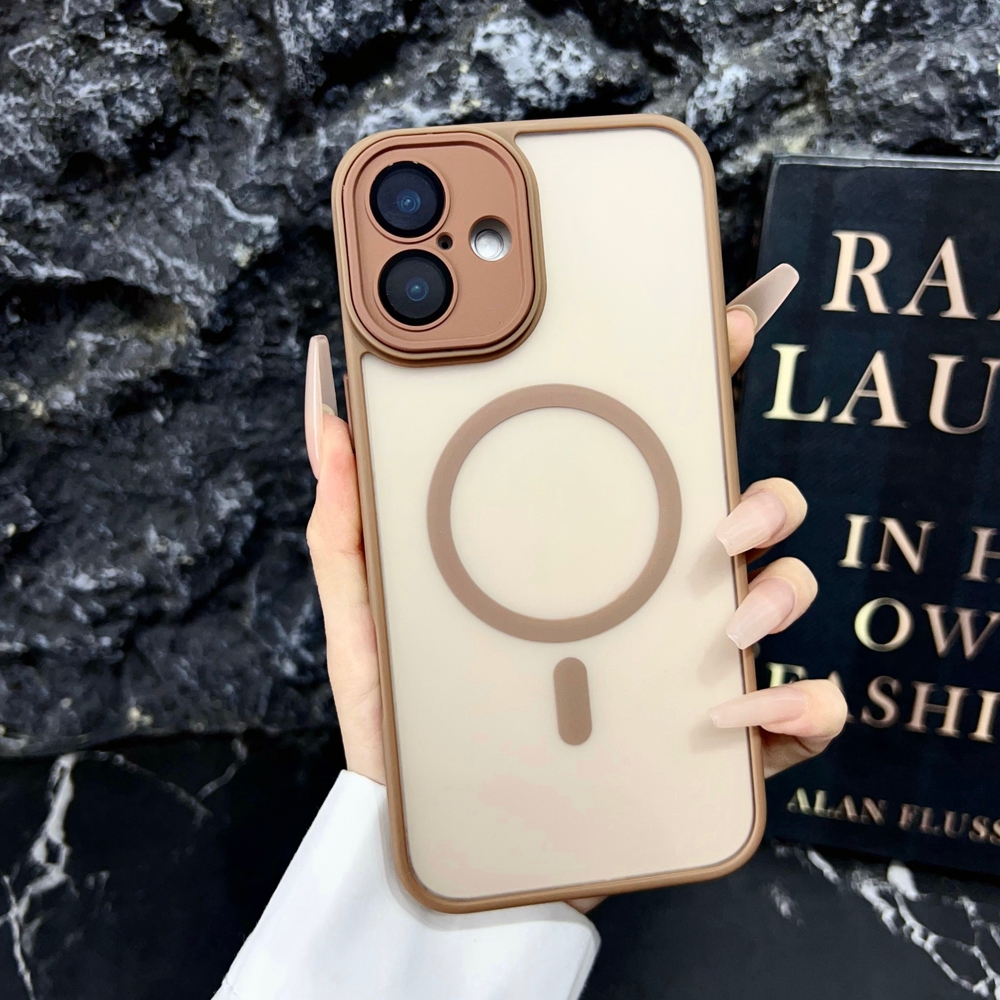 Magnetic MatteสําหรับiPhone 16 pro max 15 14 plus 13 12 11 pro Maxปลอกกันกระแทกป้องกันกล้องพร้อมฟิล์มเลนส์แก้วป้องกันลายนิ้วมือความงามปกแข็ง