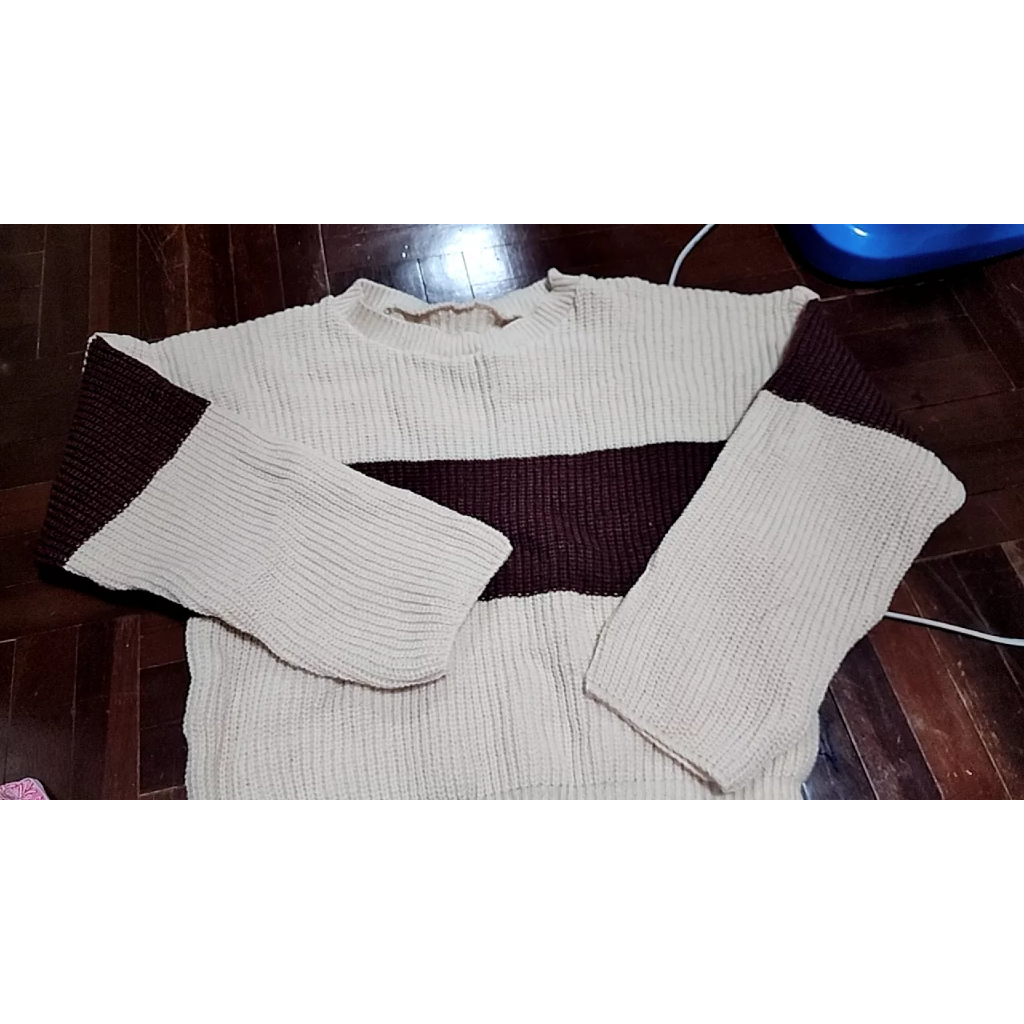 🔥จัดส่งจากไทย Fulllove เสื้อกันหนาวแขนยาว ฤดูใบไม้ร่วง ย้อนยุค เวอร์ชั่นเกาหลี ลายทาง หลวม หญิง แฟชั่น - รูปที่ 7