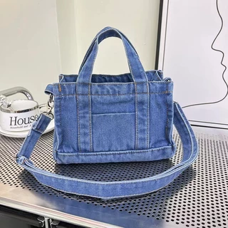 【จัดส่งจากประเทศไทย】🌼พร้อมส่ง🌼 2024 สไตล์ใหม่เกาหลีผ้าใบกระเป๋าสะพายลําลองผ้ายีนส์ญี่ปุ่นมัลติฟังก์ชั่สุภาพสตรีสไตล์ลําลองสุภาพสตรีกระเป๋าสะพา
