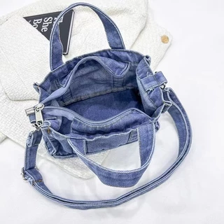 【จัดส่งจากประเทศไทย】🌼พร้อมส่ง🌼 2024 สไตล์ใหม่เกาหลีผ้าใบกระเป๋าสะพายลําลองผ้ายีนส์ญี่ปุ่นมัลติฟังก์ชั่สุภาพสตรีสไตล์ลําลองสุภาพสตรีกระเป๋าสะพา