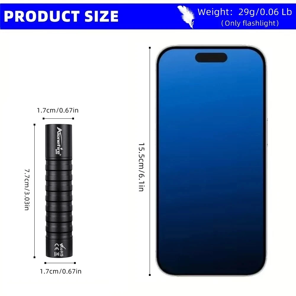 ไฟฉาย UV Alonefire SV99 365nm/395nm ชาร์จ USB thumbnail 7