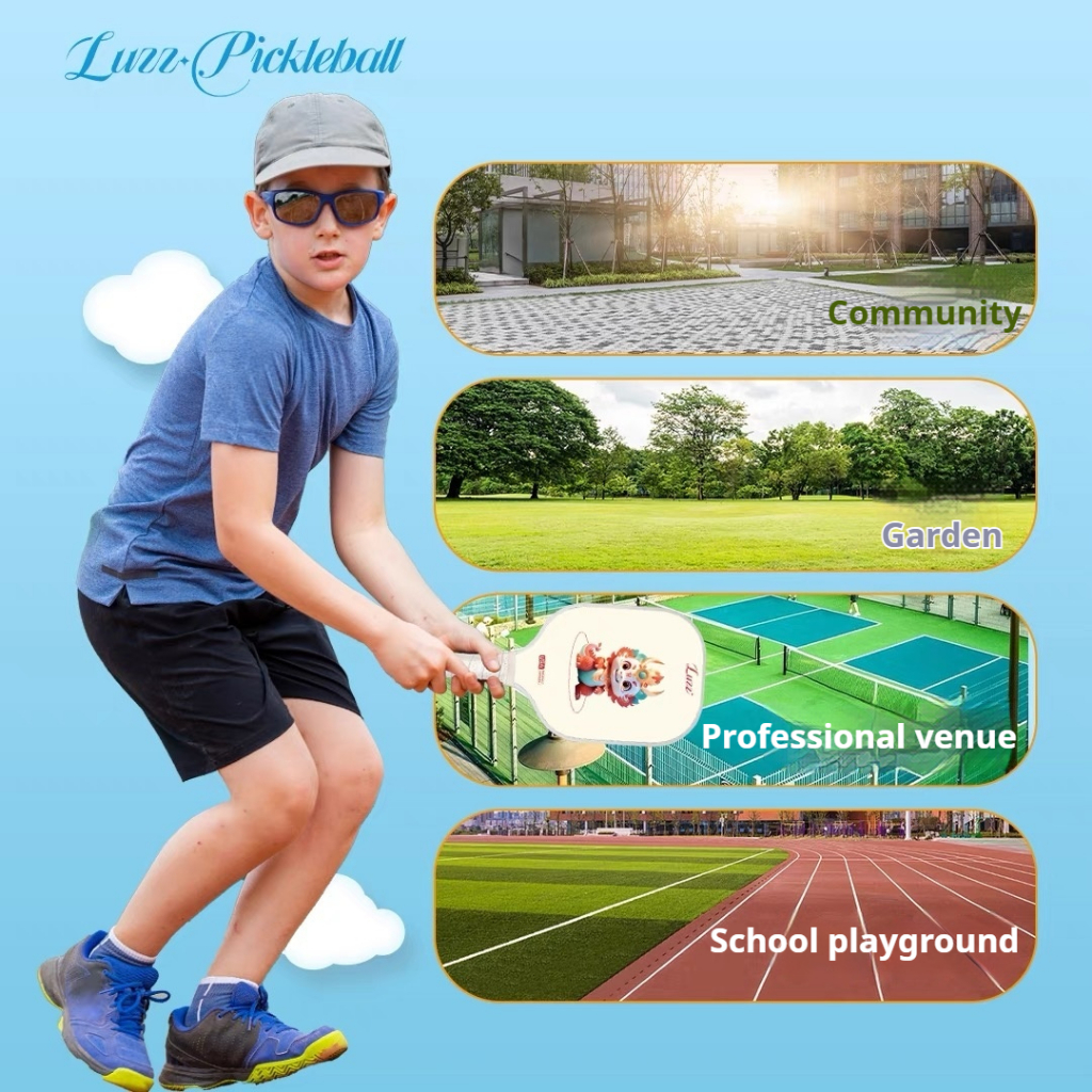 Luzzpickleball เด็ก Pickleball Paddles น้ําหนักเบารังผึ้ง Core โรงเรียนกีฬา Pickleball ของขวัญสําหรับเด็ก 12 และ Under - รูปที่ 3