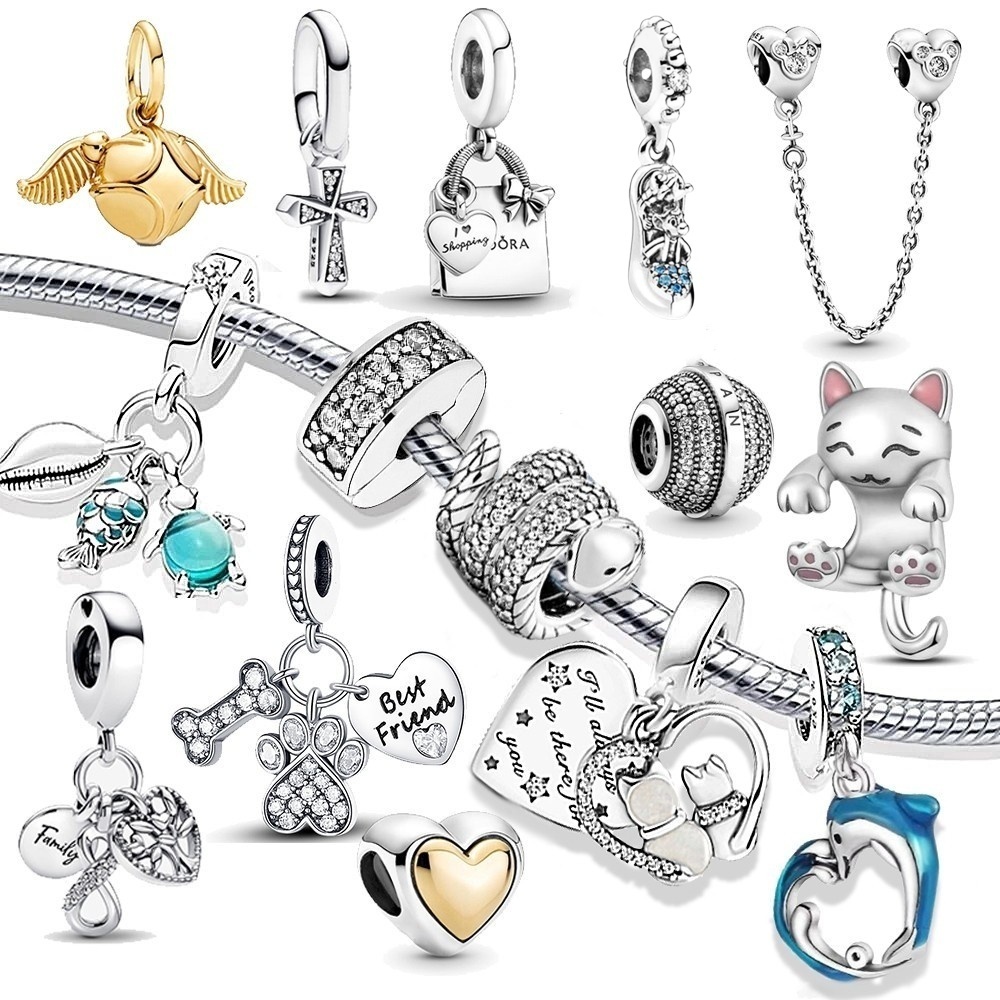 สร้อยข้อมือเงินSterling Silver ใหม่ ออกแบบเป็นเต่าทะเลและเปลือกหอย สวยงามและโดดเด่น