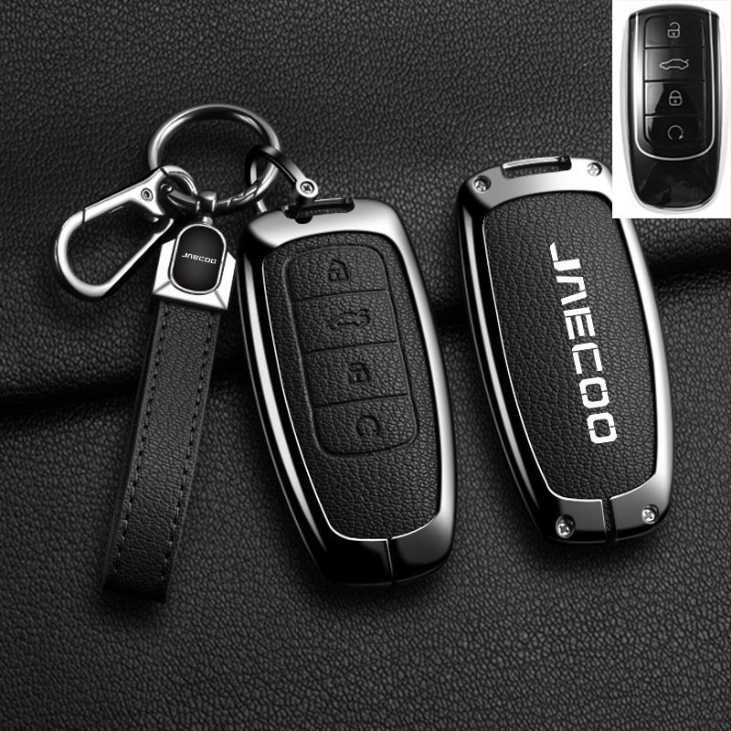 All- ใหม่ เคสกุญแจรถ พวงกุญแจ Chery Jaecoo J7 Key Cover Case สังกะสีหนังรถป้องกันพวงกุญแจ Omoda 5 C5