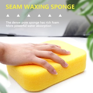 SEAMETAL ฟองน้ำล้างรถสีเหลือง ฟองน้ําล้างรถหนารังผึ้งรถเช็ดฟองน้ํ อุปกรณ์ทําความสะอาดรถยนต์