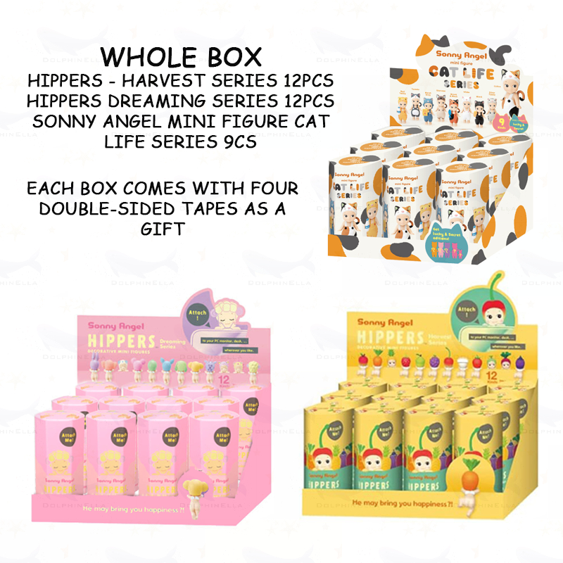 Sonny Angel Complete Set Harvest Dreaming มินิฟิกเกอร์ Cat Life อุปกรณ์โทรศัพท์มือถือตกแต่งน่ารัก