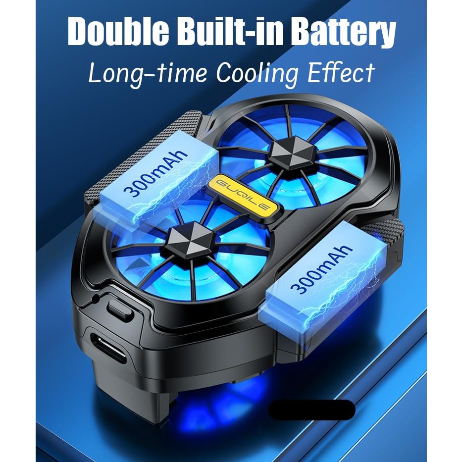 เอฟเอส01 พัดลมคู่หม้อน้ําโทรศัพท์มือถือระบายความร้อนด้วยอากาศชาร์จหม้อน้ําไร้สายกลับคลิปเทอร์โบระบายความร้อน