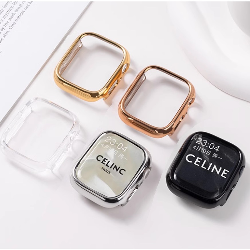 ฝาครอบกรอบ PC เคลือบเงาสําหรับ Apple Watch Case Series10 Series9 Series8 Series7 6 5 4 SE,SE2, Ultra2, Ultra Case กันชน i นาฬิกา 38 มม.42 มม.41 มม.45 มม.49 มม.44 มม.40 มม.