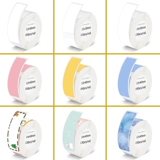 P15 สติกเกอร์ฉลากความร้อนม้วนกระดาษหลายสีสําหรับ P15 P12 P11 Phomemo D30 Q30S เครื่องพิมพ์ความร้อนเทปฉลากความร้อนสติกเกอร์กระดาษกันน้ํา